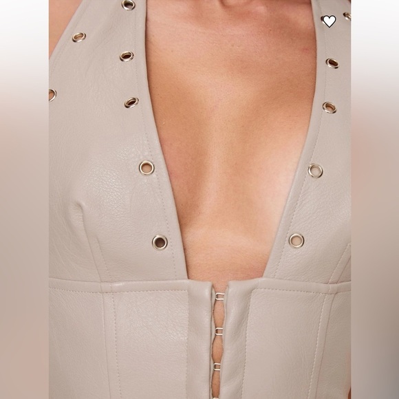 Princess Polly Palladia Faux Leather Jordy Corset ALIX EARLE Top NWT - Picture 4 of 11